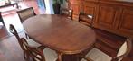 Kersenhouten eettafel met 6 stoelen, Huis en Inrichting, Complete eetkamers, Ophalen, Gebruikt, Klassiek, 6 tot 8 stoelen
