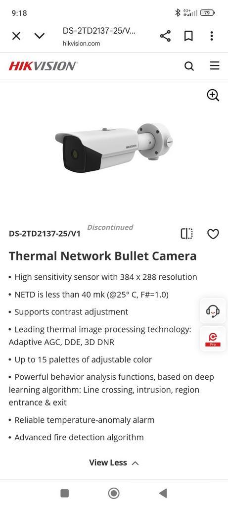 hikvision thermol camera ds-2td2137-25v1, Audio, Tv en Foto, Videobewaking, Nieuw, Ophalen of Verzenden