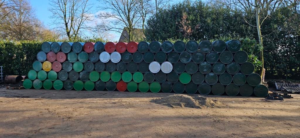 Vuurkorf olievat oliedrum vuurton stookton 200 liter vat🛢🔥, Tuin en Terras, Vuurkorven, Ophalen, Zo goed als nieuw, Vuurton