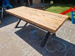 Robuuste buitentafel 220x90, Ophalen, Zo goed als nieuw, Rechthoekig, Hout