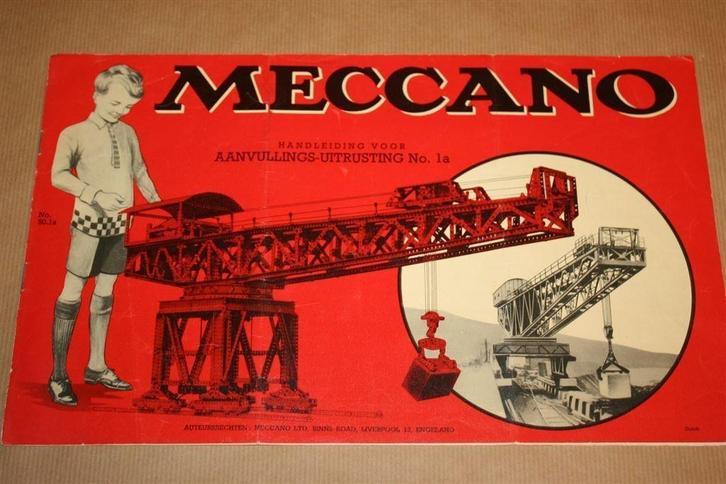 Meccano. Handleiding voor aanvullings-uitrusting No. 1a, Antiek en Kunst, Antiek | Speelgoed, Ophalen of Verzenden