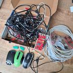 Partij kabels, pci kaartje, muizen, ps2, S-ata, usb, Firewir, Ophalen of Verzenden, Zo goed als nieuw
