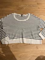 Gestreept trui cropped oversized mt 38/40, Ophalen of Verzenden, Zo goed als nieuw, Maat 38/40 (M), Wit