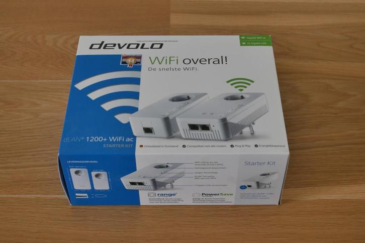 Devolo dLAN 1200+ WiFi - 1200Mbps - 2 adapters, Computers en Software, Powerlines, Zo goed als nieuw, Ophalen