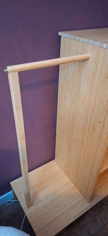 Ikea Nordkisa open kledingkast met schuifdeur bamboe - afbeelding 4