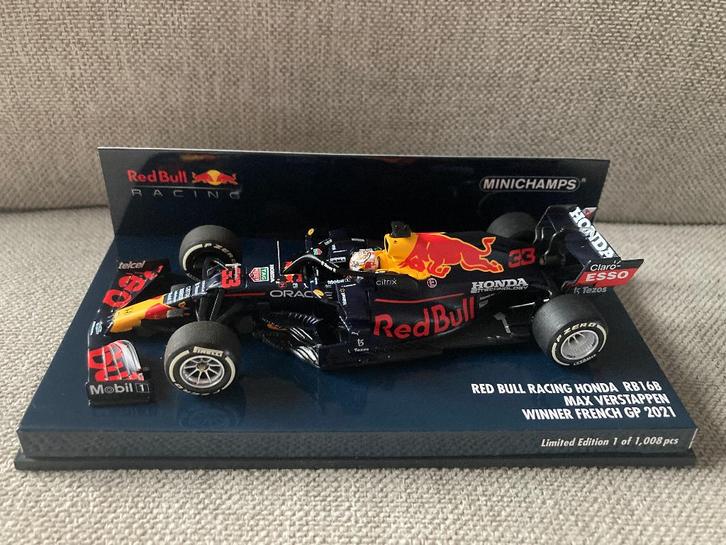 ✅ Max Verstappen 1:43 Winner French GP 2021 Red Bull RB16B, Verzamelen, Automerken, Motoren en Formule 1, Nieuw, Formule 1, Ophalen of Verzenden