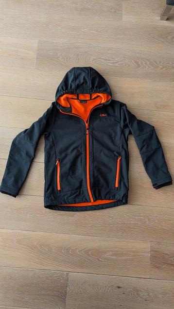 Softshell jas donker blauw met oranje, merk Cmp