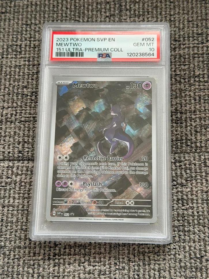 Mewtwo SVP52 UPC Promo - PSA 10, Hobby en Vrije tijd, Verzamelkaartspellen | Pokémon, Zo goed als nieuw, Ophalen of Verzenden