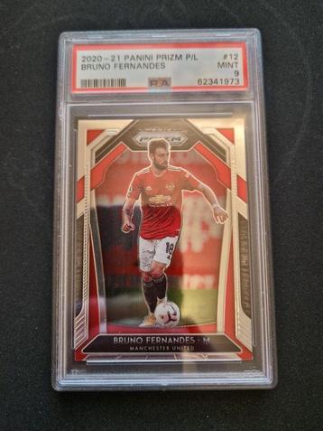 PSA 9 Bruno Fernandes - Panini Prizm - Manchester United beschikbaar voor biedingen