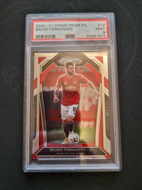 PSA 9 Bruno Fernandes - Panini Prizm - Manchester United, Hobby en Vrije tijd, Verzamelkaartspellen | Overige, Nieuw, Losse kaart