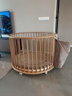 Bopita Rondo box Naturel + toebehoren, Kinderen en Baby's, Boxen, Ophalen, Zo goed als nieuw, Rond, Wieltjes