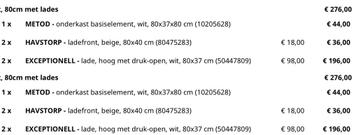 EXEPTIONELL lade hoog voor IKEA METOD keukensysteem 80cm - afbeelding 2