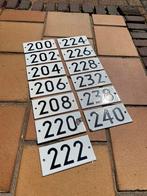 Antieke emaille huisnummers huisnummer huis nummer nummers, Antiek en Kunst, Antiek | Emaille, Ophalen of Verzenden