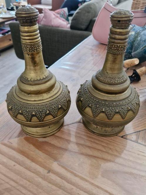 2 Messing Kendi / Ghendi water flessen, Antiek en Kunst, Curiosa en Brocante, Ophalen of Verzenden