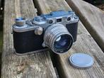Leica IIIc Sharkskin 1949 met Jupiter-8 - filmgetest!, Audio, Tv en Foto, Fotocamera's Analoog, Ophalen of Verzenden, Gebruikt