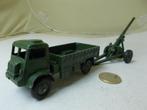 1955 Dinky Toys 623 ARMY WAGON + Dinky Toys 692 MEDIUM GUN.