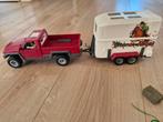 Schleich pick-up met defecte trailer, Ophalen of Verzenden