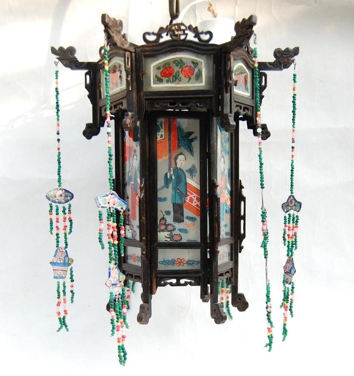 Chinese  hanglamp., Antiek en Kunst, Curiosa en Brocante, Ophalen of Verzenden