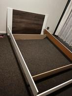 Tweepersoons bed, Gebruikt, 140 cm, Wit, Hout