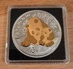 30 gram zilveren PANDA 2024 Yuan 10 Gilded, Postzegels en Munten, Edelmetalen en Baren, Ophalen of Verzenden, Zilver