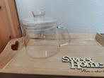 Vintage glazen theepot van Douwe Egberts, Verzenden, Overige typen, Overige stijlen, Glas