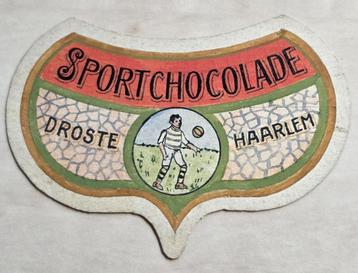 040) ORIGINEEL ONTWERP DROSTE CACAO HAARLEM SPORTCHOCOLADE  beschikbaar voor biedingen