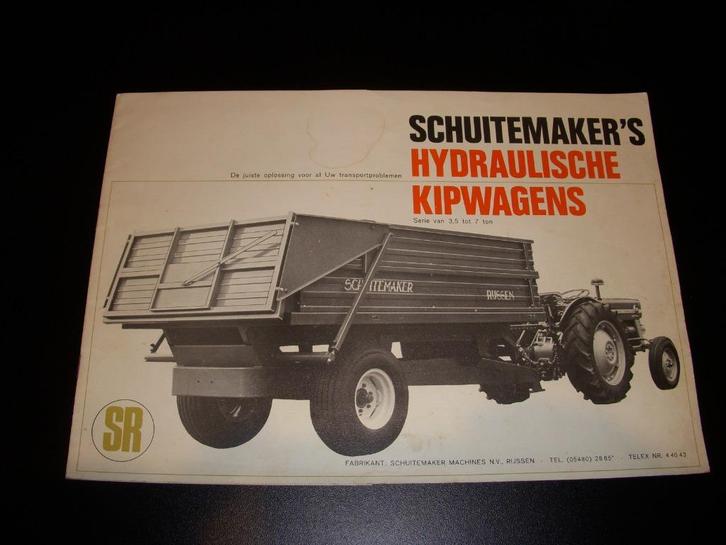 Folder Schuitemaker's hydraulische Kipwagens voor tractors, Boeken, Catalogussen en Folders, Gelezen, Folder, Ophalen of Verzenden