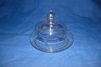 Vintage mooie gave kaasstolp van geslepen glas., Ophalen of Verzenden