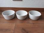 3 witte schalen ovenschalen rond magnetron oven schaaltjes, Ophalen of Verzenden, Gebruikt, Schaal of Schalen