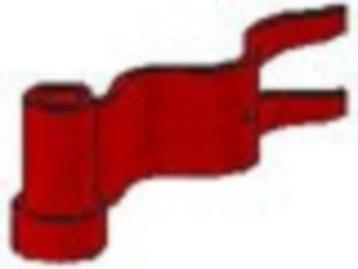 Lego Castle 5x Vlaggen / Vlag Rood 4495B Rechts (NIEUW) beschikbaar voor biedingen