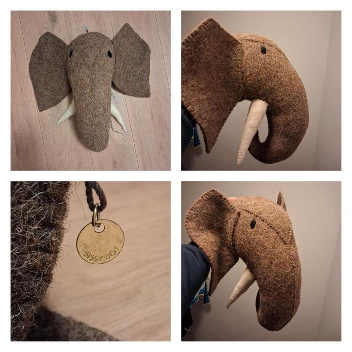Dierenkoppen: Olifant, Beer, Leeuw, Huis en Inrichting, Woonaccessoires | Overige, Zo goed als nieuw, Ophalen of Verzenden