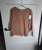 Mooie bruine trui met details - Viki, Viki, Bruin, Maat 46/48 (XL) of groter, Nieuw