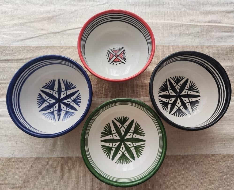 Handmade Moroccan Ceramic Bowls, Keramiek, Nieuw, Ophalen of Verzenden, Kom(men)