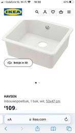 Ikea Havsen wasbak - nieuw in doos, Doe-het-zelf en Verbouw, Sanitair, Nieuw, Wastafel, Ophalen