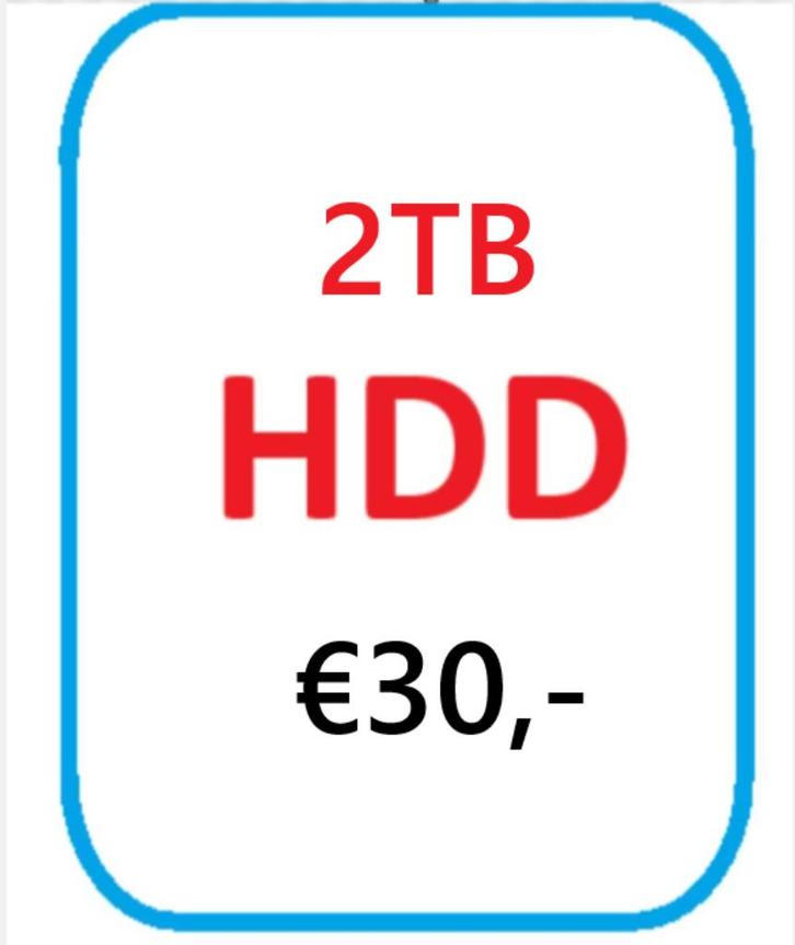 2TB Hard Drive Nu €30.- Euro P.St, Vrije Markt Wamel Unit 36, Computers en Software, Harde schijven, Refurbished, Desktop, Intern
