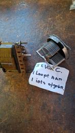 2x Variabele Condensatoren - Vintage Radio Onderdelen, Ophalen of Verzenden