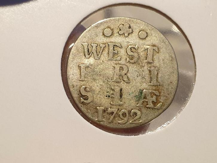 West Frisia, 2 stuiver 1792, zilver (01), Postzegels en Munten, Munten | Nederland, Overige waardes, Vóór koninkrijk, Zilver, Ophalen of Verzenden