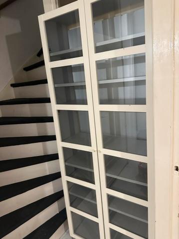 IKEA BILLY boekenkast met OXBERG glazen deuren – wit - afbeelding 3