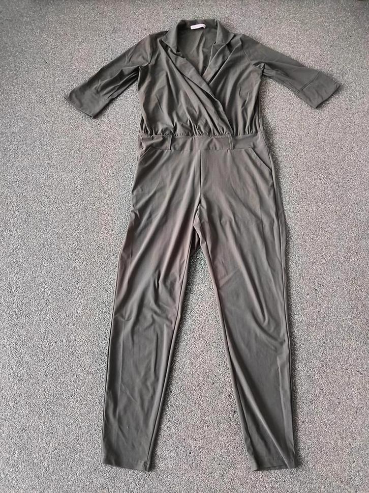 Mooie Studio Anneloes jumpsuit van travelstof bruin groenig, Kleding | Dames, Jumpsuits, Zo goed als nieuw, Maat 46/48 (XL) of groter