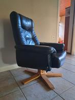 Leren draaifauteuil, Ophalen, Gebruikt, Fauteuil, 75 tot 100 cm