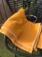 Vintage mosterd gele wollen deken 100%wol 220x150, Ophalen of Verzenden