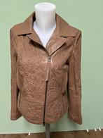 Marccain leer jasje camel N3, Kleding | Dames, Maat 38/40 (M), Verzenden, Beige, Zo goed als nieuw