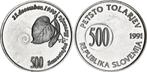 Slovenie 500 Tolarjev  1991  zilver.  Slovenia., Ophalen of Verzenden, Overige landen, Losse munt, Zilver