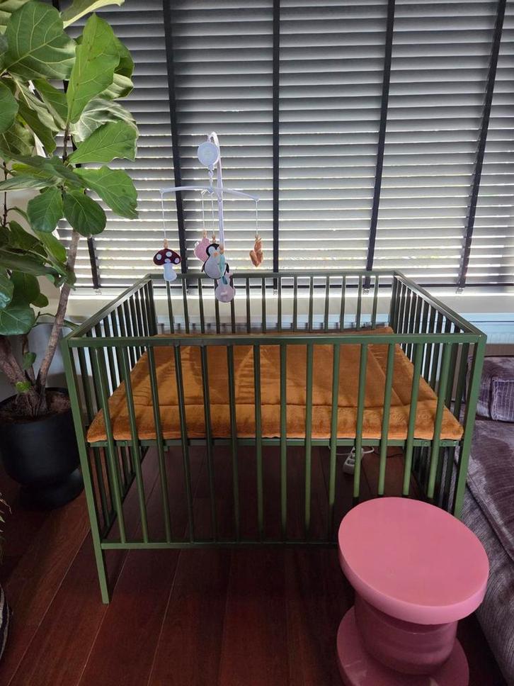 Groene Babybox 80 x 100 cm incl. Boxkleed, Kinderen en Baby's, Babywiegjes en Ledikanten, Nieuw, Overige typen, Ophalen
