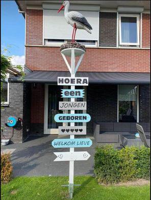 Geboorte borden jongen / meisje te huur, Kinderen en Baby's, Kraamcadeaus en Geboorteborden, Zo goed als nieuw, Geboortebord, Ophalen