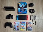 Nintendo Switch met 3 spellen, alle accessoires + extra!, Spelcomputers en Games, Spelcomputers | Nintendo Switch, Met 2 controllers