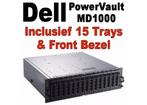 Dell PowerVault MD1000 3G SAS/SATA Storage Unit + 15 Trays, Extern, SAS, Gebruikt, Server