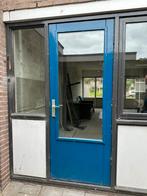 Twee buitendeuren dubbel glas, Doe-het-zelf en Verbouw, Deuren en Horren, Ophalen, 80 tot 100 cm, 200 tot 215 cm, Glas