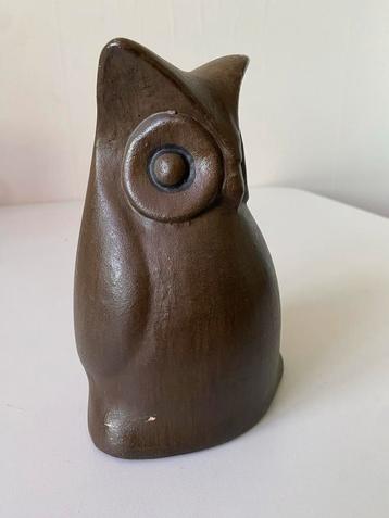 Vintage Uil Beeld - 18cm, Zwaar beschikbaar voor biedingen