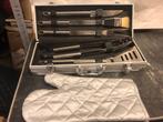BBQ set rvs nieuw (25€) ik koffer, Ophalen of Verzenden, Zo goed als nieuw, Rvs of Chroom
